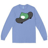 Colony Blue skateboarding frog Long Sleeve Tee - linhVisuals