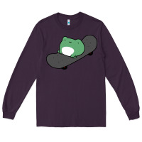 Plum skateboarding frog Long Sleeve Tee - linhVisuals