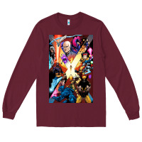 Burgundy x men 3 Long Sleeve Tee - linhVisuals