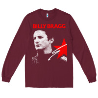 Burgundy billy bragg müsic Long Sleeve Tee - linhVisuals