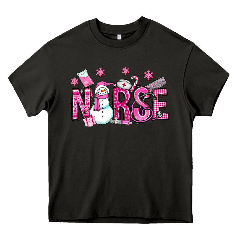 Nurse Pink Christmas Heavy Core Tee by OliviaCreatesArt | Teevron