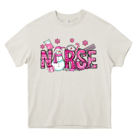 Cream nurse pink christmas Heavy Core Tee - OliviaCreatesArt