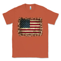 Copper America Flag and Leopard Classic Tee - CowCowDesign