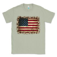 Matcha America Flag and Leopard Classic Tee - CowCowDesign