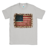 Moon Dust America Flag and Leopard Classic Tee - CowCowDesign