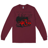Burgundy the wood brothers blues Long Sleeve Tee - linhVisuals