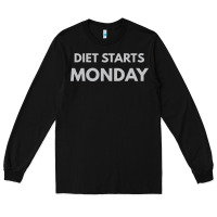 Black diet starts monday Long Sleeve Tee - linhVisuals