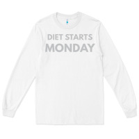 White diet starts monday Long Sleeve Tee - linhVisuals