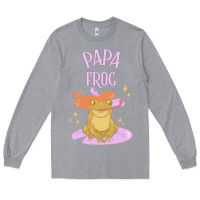 Heather Grey papa frog Long Sleeve Tee - linhVisuals