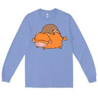 Colony Blue sloth and highland cow Long Sleeve Tee - linhVisuals