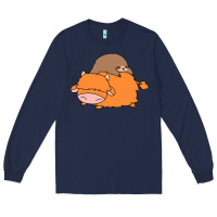 Navy sloth and highland cow Long Sleeve Tee - linhVisuals