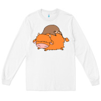 White sloth and highland cow Long Sleeve Tee - linhVisuals