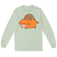 Matcha sloth and highland cow Long Sleeve Tee - linhVisuals