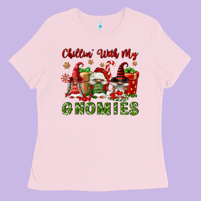 Chillin' With My Gnomies Ladies Tee Designed By Fadigitalartstudio