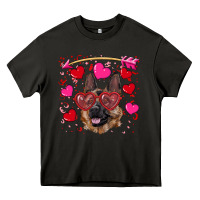 Asphalt valentine's german shepherd Heavy Core Tee - RanaPortraitStore