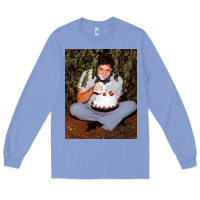 Colony Blue johnny cash eating cake in a bush Long Sleeve Tee - linhVisuals