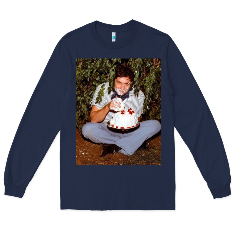 Johnny Cash Eating Cake In A Bush Long Sleeve Tee by linhVisuals | Teevron