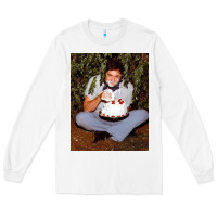 White johnny cash eating cake in a bush Long Sleeve Tee - linhVisuals