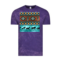 Cloud Purple native american aztec seamless pattern Vintage Tee - BundleAndBundleShop