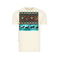 Vintage Arctic native american aztec seamless pattern Vintage Tee - BundleAndBundleShop