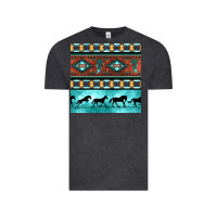 Vintage Black native american aztec seamless pattern Vintage Tee - BundleAndBundleShop