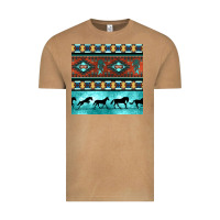 Vintage Camel native american aztec seamless pattern Vintage Tee - BundleAndBundleShop
