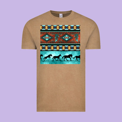 Native American Aztec Seamless Pattern Vintage Tee Designed By Bundleandbundleshop