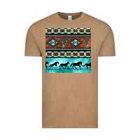 Vintage Coffee native american aztec seamless pattern Vintage Tee - BundleAndBundleShop