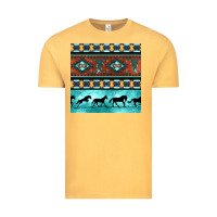 Vintage Mustard native american aztec seamless pattern Vintage Tee - BundleAndBundleShop