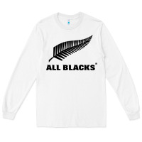 White New Zealand Color Are Blacks Long Sleeve Tee - linhVisuals