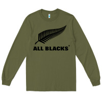 Army Green New Zealand Color Are Blacks Long Sleeve Tee - linhVisuals