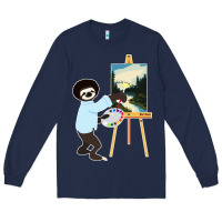 Navy bob sloth Long Sleeve Tee - linhVisuals