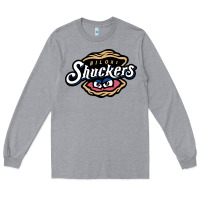 Heather Grey biloxi shuckers Long Sleeve Tee - linhVisuals