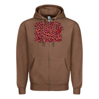 Chestnut pink leopard background Zipper Hoodie - RanaPortraitStore