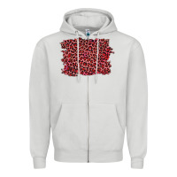 Dove Grey pink leopard background Zipper Hoodie - RanaPortraitStore
