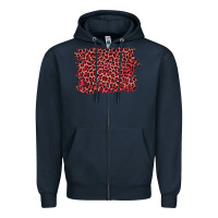 Navy pink leopard background Zipper Hoodie - RanaPortraitStore