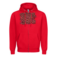 Red pink leopard background Zipper Hoodie - RanaPortraitStore