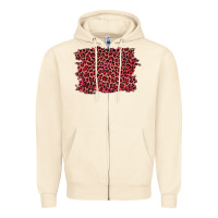 Sandshell pink leopard background Zipper Hoodie - RanaPortraitStore