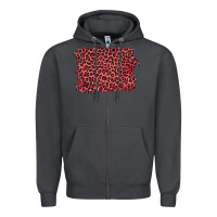 Smoke pink leopard background Zipper Hoodie - RanaPortraitStore