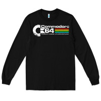 Black #commodore 64 Long Sleeve Tee - linhVisuals