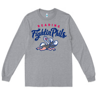 Heather Grey reading fightin phils Long Sleeve Tee - linhVisuals