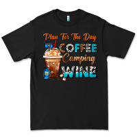 Black Plan For The Day Coffee Camping Wine Frappe Coffee Premium Tee - FaDigitalArtStudio