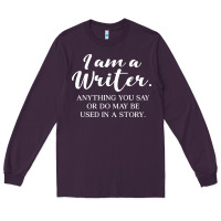 Plum i am a writer Long Sleeve Tee - linhVisuals