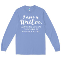 Colony Blue i am a writer Long Sleeve Tee - linhVisuals