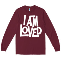 Burgundy i am loved Long Sleeve Tee - linhVisuals