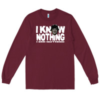 Burgundy i know nothing Long Sleeve Tee - linhVisuals