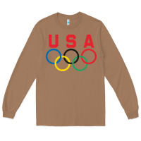 Toasted Coconut OLYMPIC RINGS Long Sleeve Tee - linhVisuals
