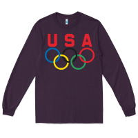 Plum OLYMPIC RINGS Long Sleeve Tee - linhVisuals