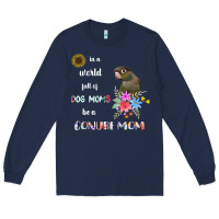 Navy funny be a green cheek conure parrot bird mom mother sweatshirt Long Sleeve Tee - linhVisuals
