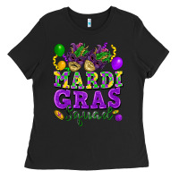 Black mardi gras squad Ladies Tee - FaDigitalArtStudio